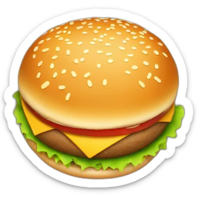 burger bun top view sticker