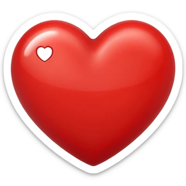 Create a heart (love) reaction emoji for a new social media app sticker