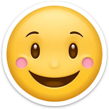 Create a hand drawn style Smile reaction emoji for a new social media app sticker