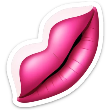 Pink lipstick kisses sticker
