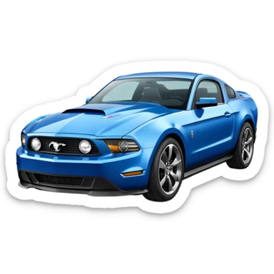 Mustang 2010 blue sticker