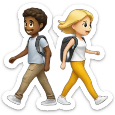 my friends walking sticker