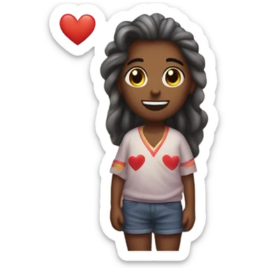 atardecer y corazones  sticker