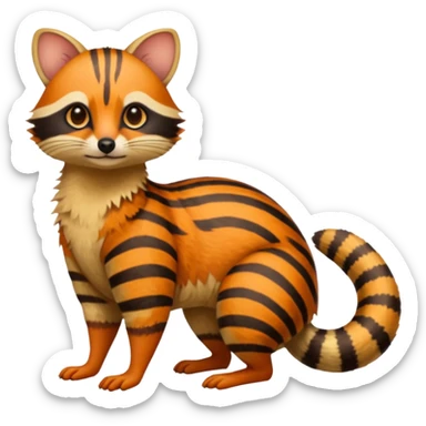 Genet-Numbat-Ocelot-Tanuki-Ocicat-hybrid-fusion, full body sticker