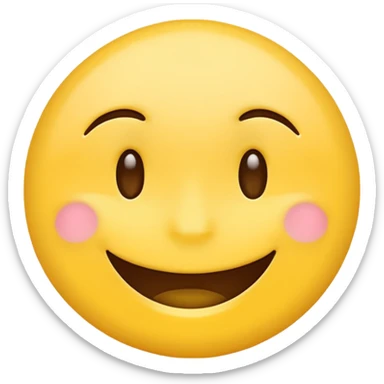 Create a hand drawn Smile reaction emoji for a new social media app sticker