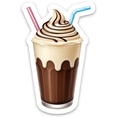 milkshake with msache sticker