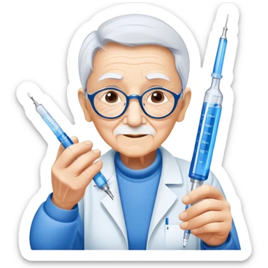 logo for a website about Type 1 diabetes and aging to share knowledge and ways of coping sticker