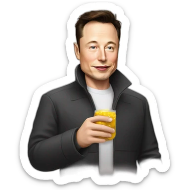 elon musk doing drugs, for educational purposes only, inclusiveness and positive, LGTBQ+ sticker