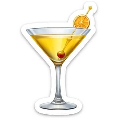 orangeish yellow in martini glass
 sticker