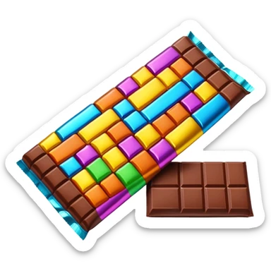 Chocolate bar multy colors sticker