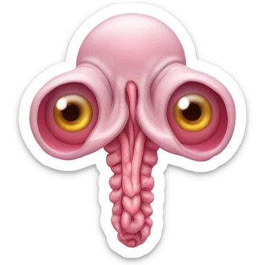 uterus with fallopian tubes with eyes  sticker