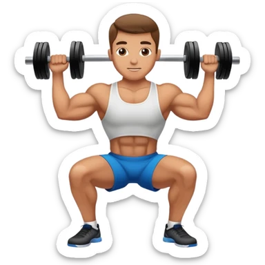 person lifting weights in a gym sticker