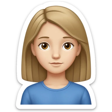 Raga,zia alta di 10 anni con capelli biondi scuri  sticker