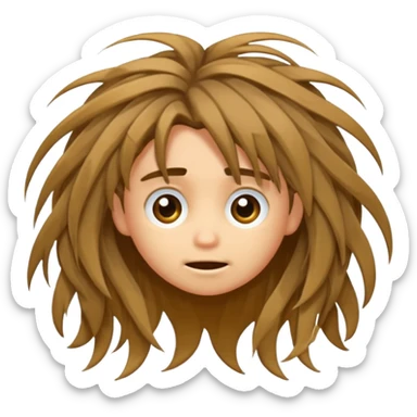 disheveled hair  sticker