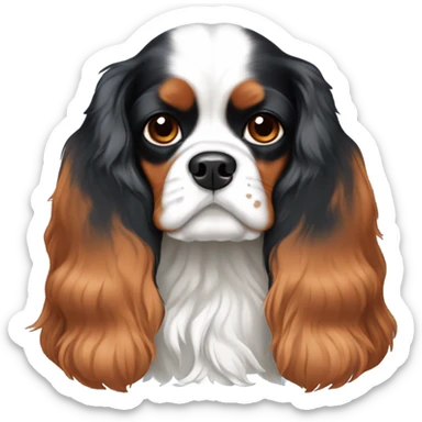 Cavalier King Charles tricolor sticker