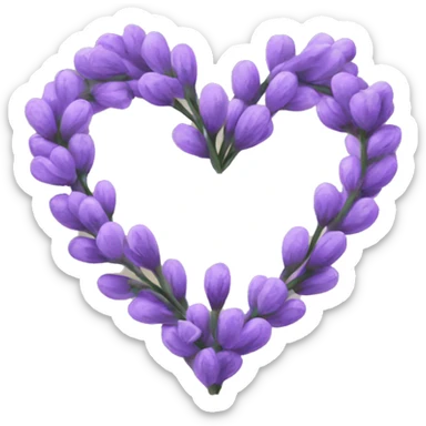 Lavender heart sticker