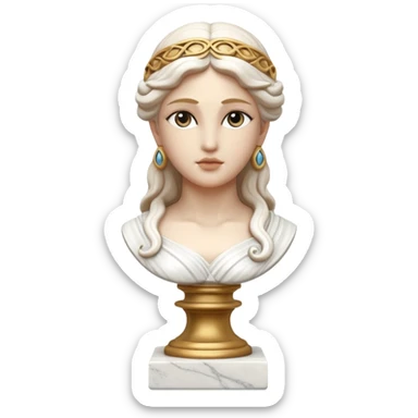 greek goddess sculpture sticker