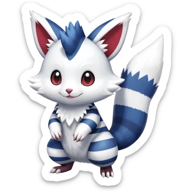 Shiny Furret-Meowstic-Zangoose-Hybrid (Full body) sticker