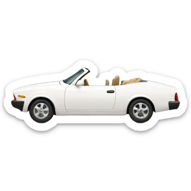 white fancy car sticker