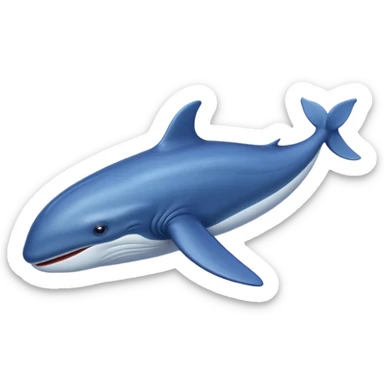 Baleine à bleu réalise les mieux aide toi de internet te trompe pas sur le nombre de nageoir  sticker