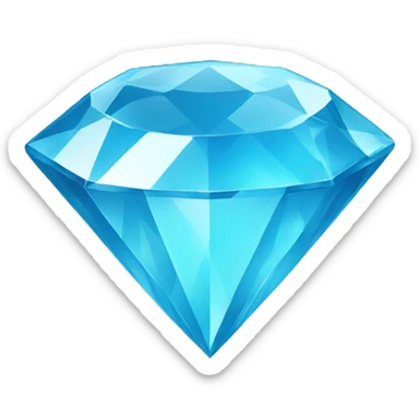 Sky blue diamond sticker