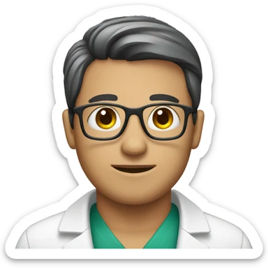 Pharmacist with skin  sticker
