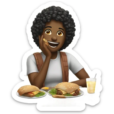 casual outdoor meal moment funny sticker