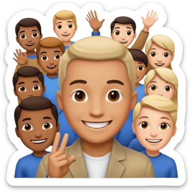 a famous artist collaborates with the audience sticker