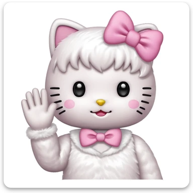 Hello Kitty qui dit coucou sticker