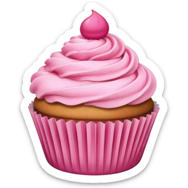 لمبرقيني Cupcake with pink icing sticker