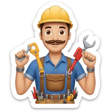 this emoji as a handyman sticker