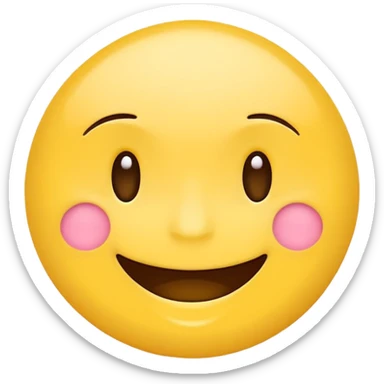 Create a hand drawn flat minimal Smile reaction emoji for a new social media app sticker
