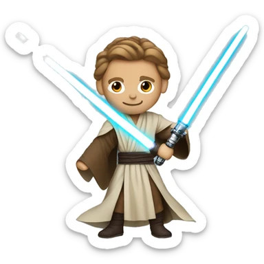 jedi with lightsaber sticker