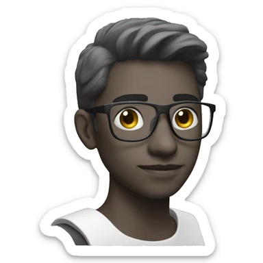 a student working on CAD model sticker