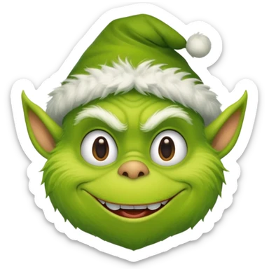 Sneaky grinch sticker