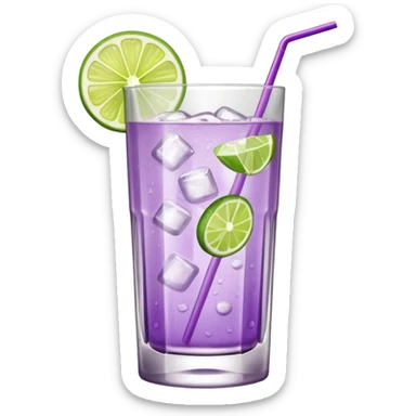 Cocktail light purple with high glass sticker
