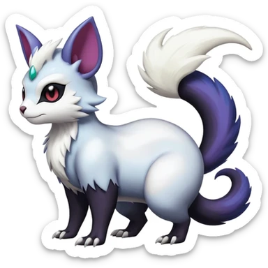 ShinyFurret-Absol-Noibat-Noivern-Hybrid (Full body) sticker
