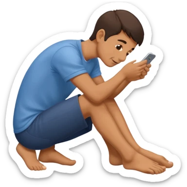 Man Sniffing his feet sticker