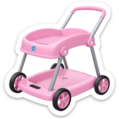 pink baby walker sticker