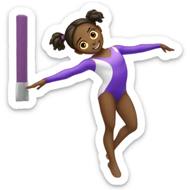 Girl on a gymnastics beam sticker