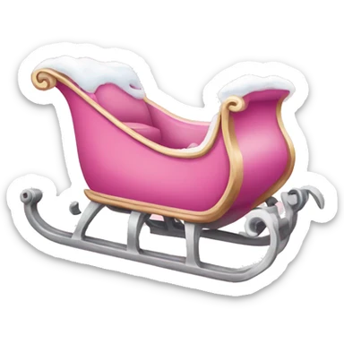 pink sleigh  sticker