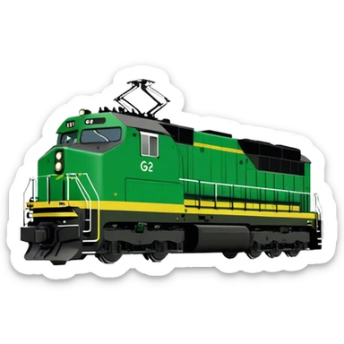 Locomotive (Freight) - GE ES44AC (Model Year: 2021) (Iconic colour: Green and black) sticker