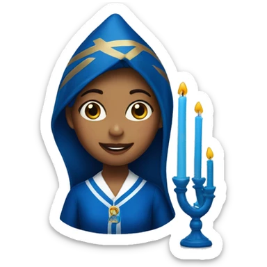 Girl in hanukah sticker