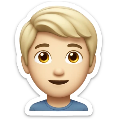 An face of Asian boy with fair skin color and a decent hairstyle  sticker