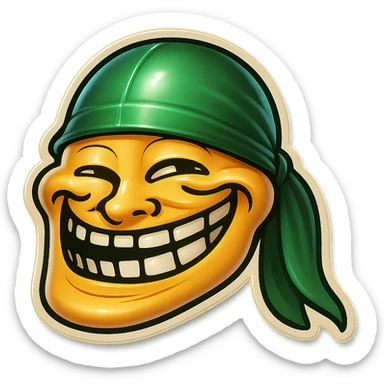 lol face
Change His durag To Green sticker