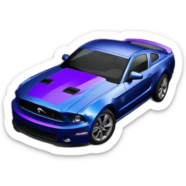 Mustangs gt 2010 décapotable blue Mix with purple sticker