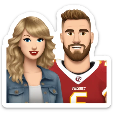 Taylor Swift and Travis Kelce  sticker