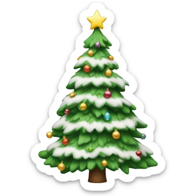 Flocked Christmas tree sticker