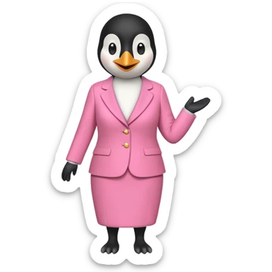 pingu mother wearing the pink chanel suit the Jackie kenddy wore sticker