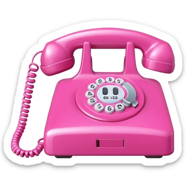 pink phone call \caller id bubble sticker